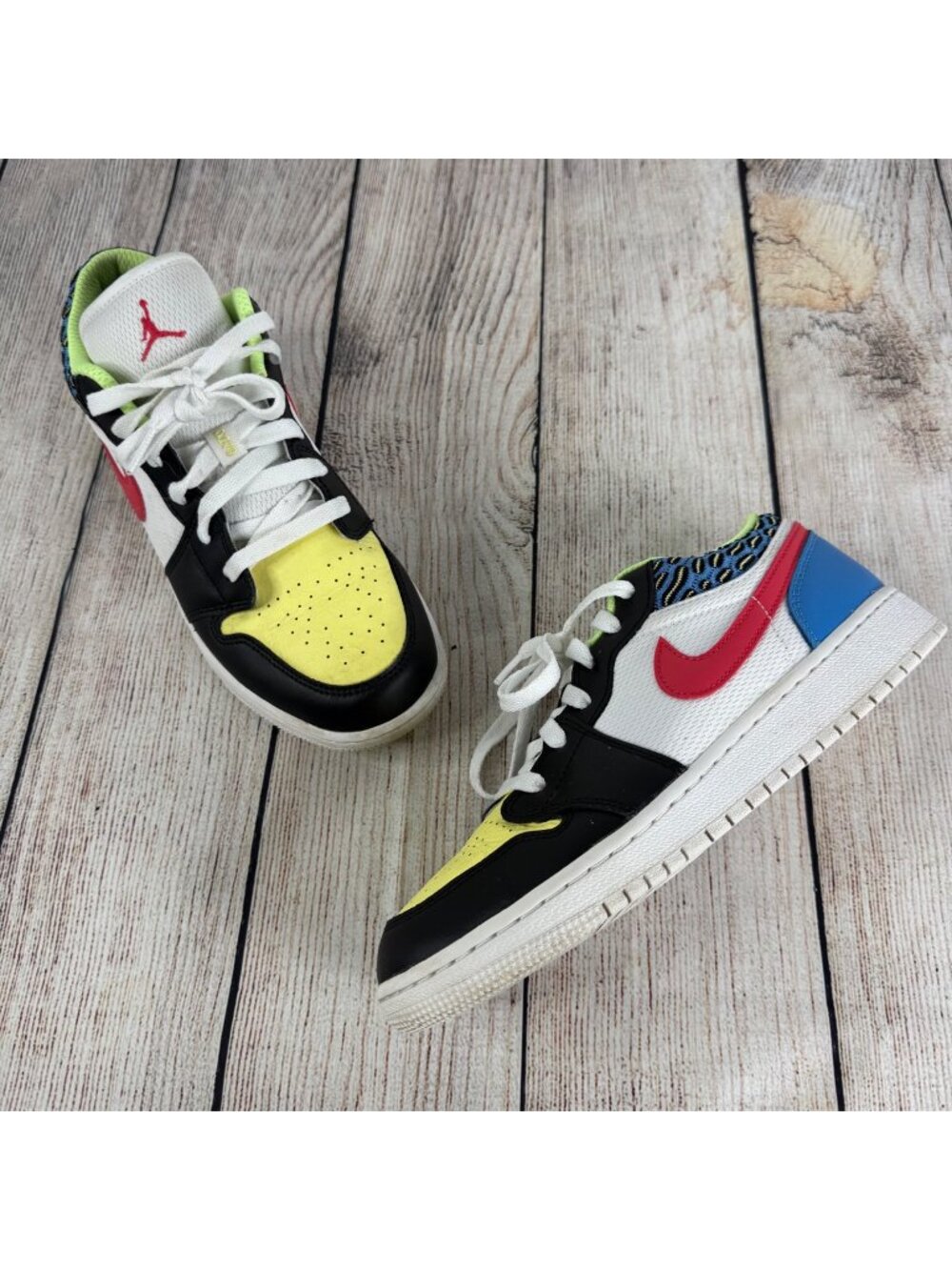 Nike Air Jordan 1 Low GS LT Fusion Funky Patterns Style #DH5927-006 Youth Sz 6Y